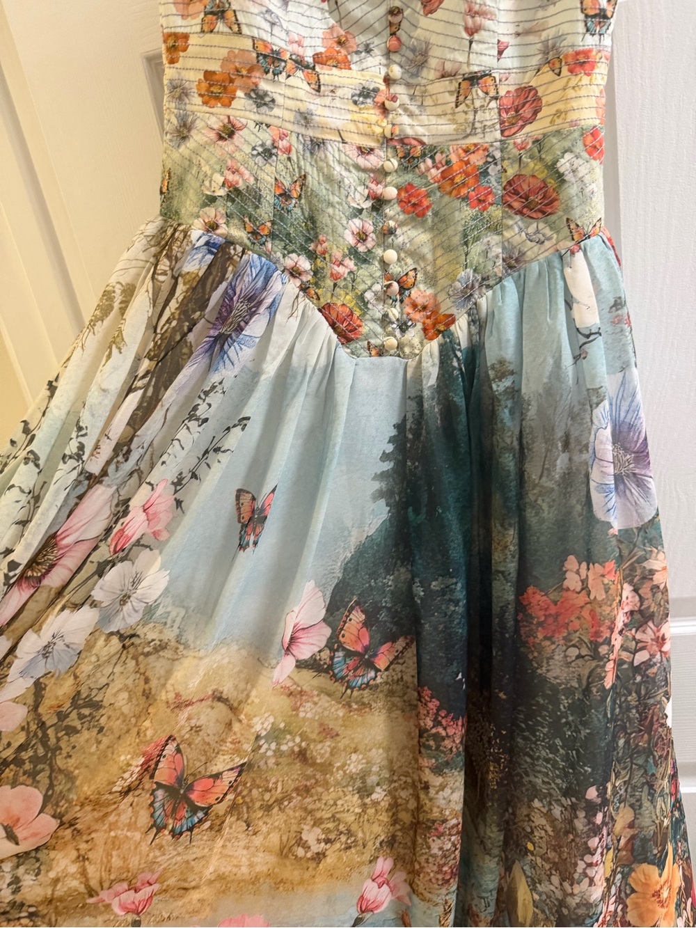 Anthropologie Muse Basque-Waist Midi Dress - Picture 3 of 9